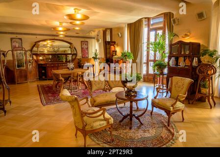 Appartamento con arredamento moderno situato al secondo piano di Casa Batlló (Barcellona, Catalogna, Spagna) Foto Stock