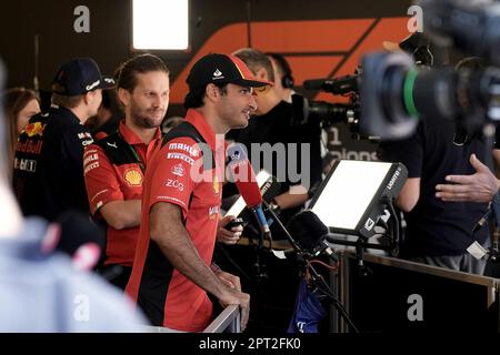 27th aprile 2023, circuito di Baku City, Baku, FORMULA 1 GRAN PREMIO DELL'AZERBAIGIAN 2023, nella foto Carlos Sainz Jr. (ESP), Scuderia Ferrari Foto Stock