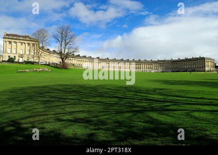 Royal Crescent, Bath, Somerset, Inghilterra, Regno Unito. Foto Stock