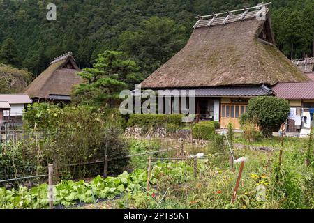 Giapponese tradizionale vecchia casa miyama villaggio Foto Stock