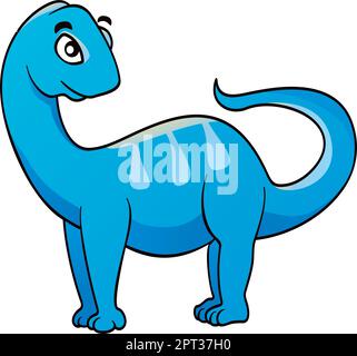 Amichevole dinosauro cartone animato Illustrazione Vettoriale