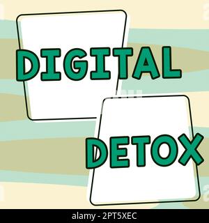 Display Digital Detox, Business Concept Free of Electronic Devices Disconnetti per riconnetterti scollegato Foto Stock