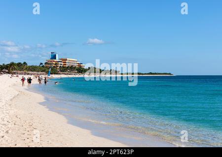 Spiaggia, Playa Ancon, Trinidad, Cuba Foto Stock