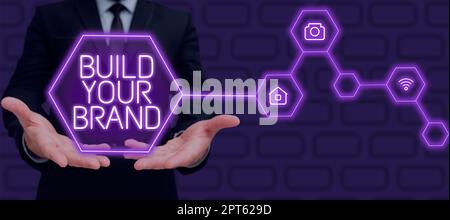 Segno di testo che mostra Please Review US, Word written on Make a commercial Identity Marketing Advertisement Foto Stock