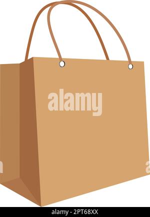 Icona della shopping bag di carta Illustrazione Vettoriale