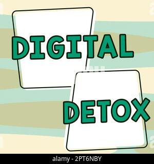 Display Digital Detox, Business Concept Free of Electronic Devices Disconnetti per riconnetterti scollegato Foto Stock