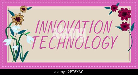 Didascalia di testo che presenta innovazione tecnologia, concetto che significa Nuova idea o metodo di natura tecnica o scientifica Foto Stock