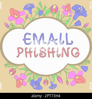Didascalia di testo che presenta e-mail PhishingEmails che possono collegarsi a siti web che distribuiscono malware, concetto che significa e-mail che possono collegarsi a siti web che Foto Stock