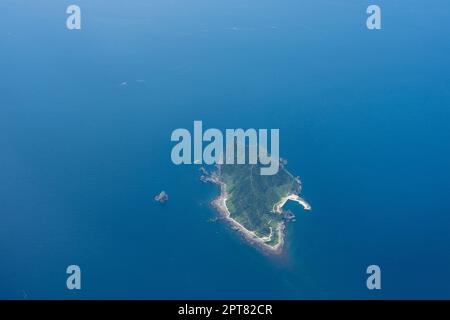 Vista dall'alto dell'isolotto di Keelung a Taiwan Foto Stock