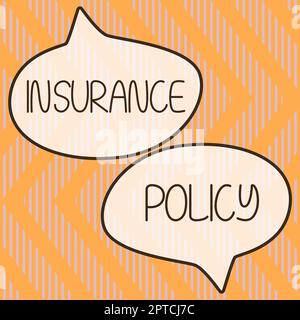 Titolo concettuale polizza assicurativa, Business Concept costo del debito che si è verificato durante un periodo di tempo Donna indossando occhiali VR e puntando su Foto Stock