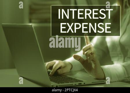 Testo che mostra ispirazione interessi spese, vetrina aziendale connette i computer a livello globale utilizzando Internet Foto Stock