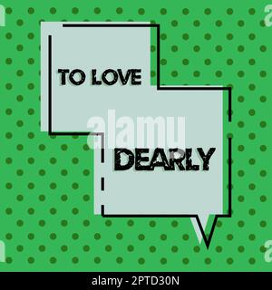 Visualizzazione concettuale per amare DearlyLove qualcuno molto nel modo più umile e aimlessly, concetto che significa Amore qualcuno molto nel più humbl Foto Stock