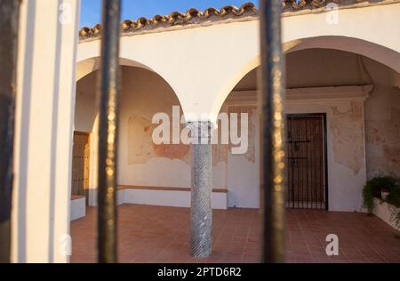 Santuario di nostra Signora de las Nieves, Reina, Badajoz, Estremadura, Spagna. Atrio Foto Stock