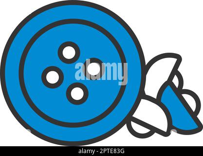 Icona dei pulsanti di cucitura Illustrazione Vettoriale