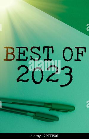 Visualizzazione concettuale Best of 2023, Internet concept grandi e meravigliosi cose ed eventi è accaduto su 2023 Foto Stock
