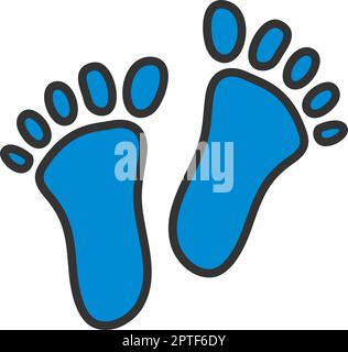 Icona Foot Print Illustrazione Vettoriale