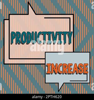 Aumento della produttività nella scrittura a mano del testo, Word written on Get More Things Done Output per unit of Product Input Foto Stock