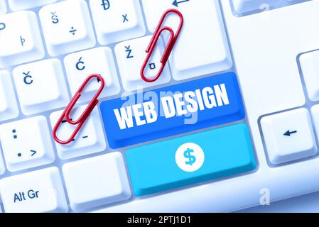 Didascalia concettuale Web Design, approccio aziendale responsabile della produzione e della manutenzione dei siti Web Foto Stock