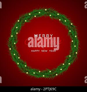 Ghirlanda di Natale Illustrazione Vettoriale