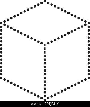 Cubo tracciante, linee forma cuboide elemento per prescolare, asilo e bambini Montessori attività di disegno in illustrazione vettoriale Illustrazione Vettoriale