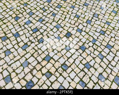 Tradizionale pavimento portoghese. Superficie ripetuta Foto Stock