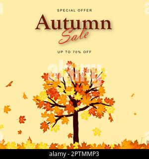 Vendita autunnale Banner Illustrazione Vettoriale