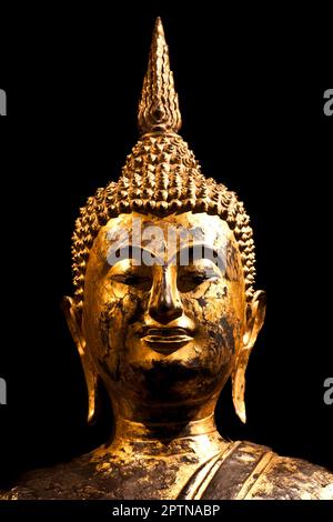 Torino, Italia - Circa Agosto 2021: Particolare di seduta Bodhisattva in meditazione, 2nd sec. d.C. Foto Stock