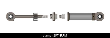 Alta pressione del cilindro idraulico Foto Stock