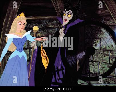 Sleeping Beauty Princess Aurora & Maleficent Foto Stock