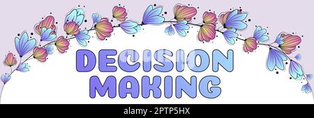 Visualizzazione concettuale processo decisionale, concetto di Internet processo di prendere decisioni particolarmente importanti Foto Stock