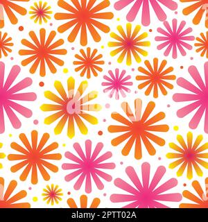 motivo floreale senza cuciture, motivo senza cuciture con fiori, Foto Stock