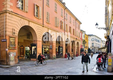 Vita quotidiana, Parma, Emilia Romagna, Italia Foto Stock