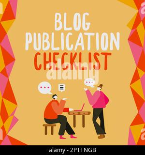 Didascalia di testo Presentazione Blog Pubblicazione Checklist, Business idea regolare record di qualcuno pensieri opinioni o esperienze Foto Stock