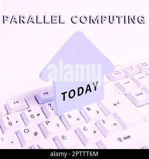 Visualizzazione di segnali Parallel Computing, Word per il calcolo simultaneo tramite software e hardware Foto Stock