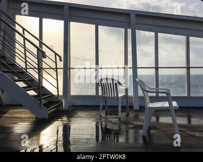 Mediterraneo, traghetto GNV da Tangeri a Genova Foto Stock