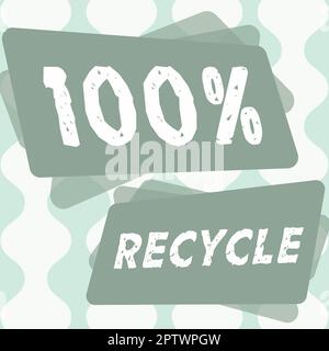 Display concettuale 100% riciclabile, Business Concept Set di biodegradabile, senza BPA e riciclabile compostabile Foto Stock