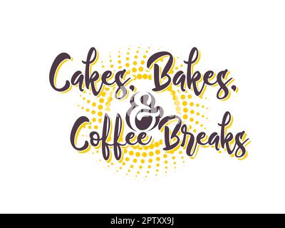 Torta Bakes and Coffee Breaks Logo Illustrazione Vettoriale