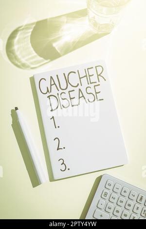 Scrittura che visualizza il testo malattia di Gaucher, Business