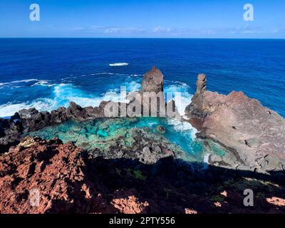 La splendida St. La piscina di Pauls sull'isola di Pitcairn, sede del mutinismo sulla Bounty Foto Stock