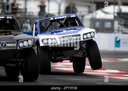 Long Beach, California. 14th Apr, 2023. Robert Stout (28) pratica per il Gran Premio Acura di Long Beach a Long Beach, CA, USA. Credit: csm/Alamy Live News Foto Stock