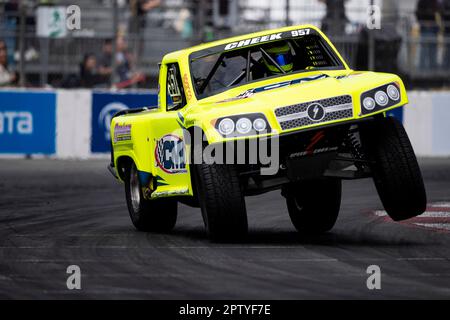 Long Beach, California. 14th Apr, 2023. MYLES GUANCIA (577) di Anaheim, CA pratica per il Gran Premio Acura di Long Beach a Long Beach, CA, USA. Credit: csm/Alamy Live News Foto Stock