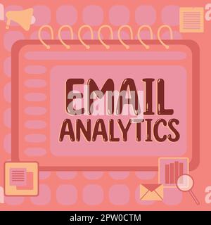 Scrittura a mano di testo Email Analytics, modo concettuale foto per scomporre il tasso di apertura per fornire informazioni sul destinatario Foto Stock