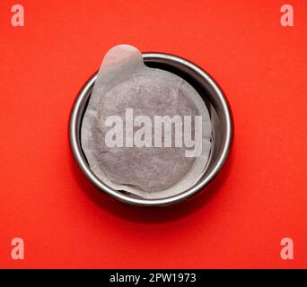 Cialda espresso ese in inserto metallico per macchina da caffè Foto Stock