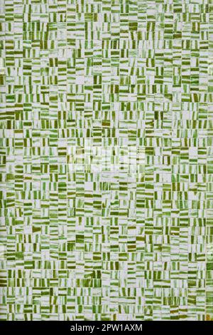 Sfondo di piastrelle verde e bianco funky Foto Stock