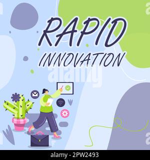 Didascalia concettuale Rapid Innovation, Business Approach caratteristica di un sito web che algoritmi di motori di ricerca Foto Stock