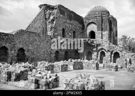 Fort di Feroz Shah Kotla, Delhi, India Foto Stock