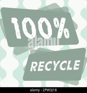 Display concettuale 100% riciclabile, Business Concept Set di biodegradabile, senza BPA e riciclabile compostabile Foto Stock