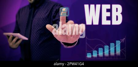 Conceptual Caption Web, Word per un sistema di server Internet che supportano documenti con formati speciali Foto Stock