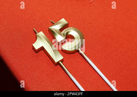Numero a forma di candele; formando numero 15 Celebration compleanno o anniversario Foto Stock