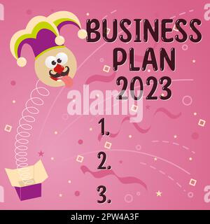 Didascalia concettuale Business Plan 2023, Business idea challenging Business Ideas and Goals for New Year Foto Stock